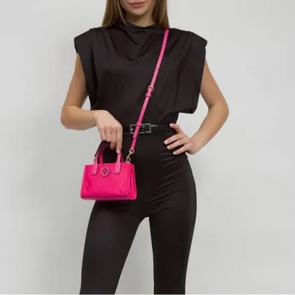 NWT Tory Burch Vibrant Pink Nylon Mini Bag - Picture 5 of 5